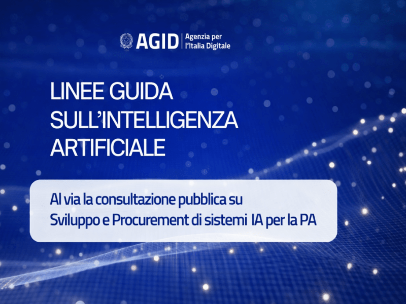 Intelligenza artificiale nella pubblica amministrazione, AgID apre il confronto pubblico: verso regole più chiare per sviluppo e&nbsp;acquisti